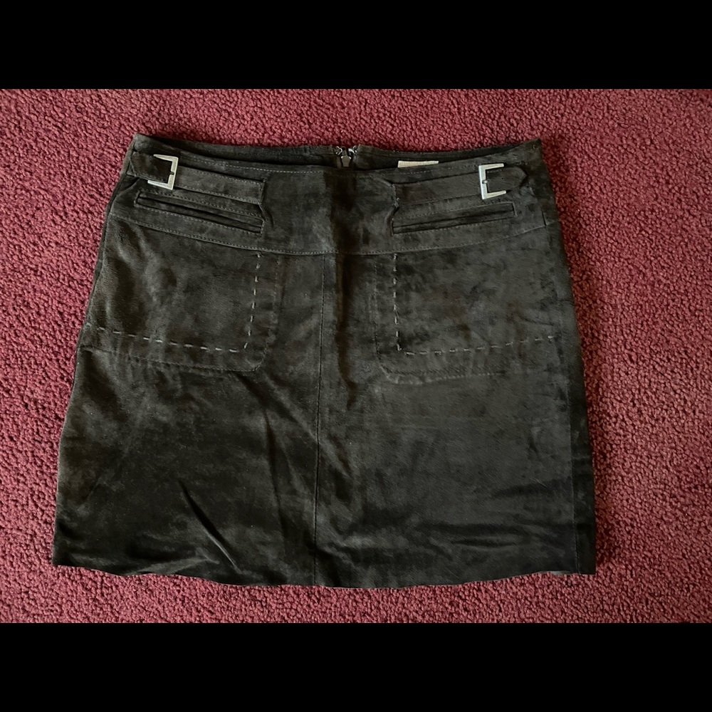 JUNE Brown Suede Mini skirt; size 2